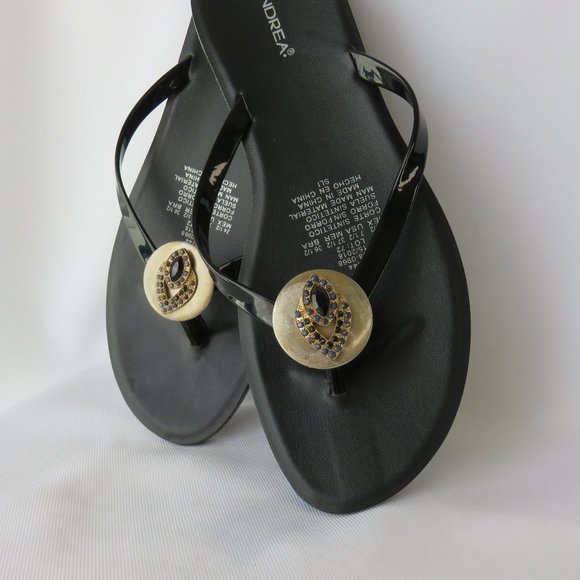 Black Flip Flops Plus 2 Pairs Wrapcessory Flip Flop Clips...425 - Picture 5 of 9